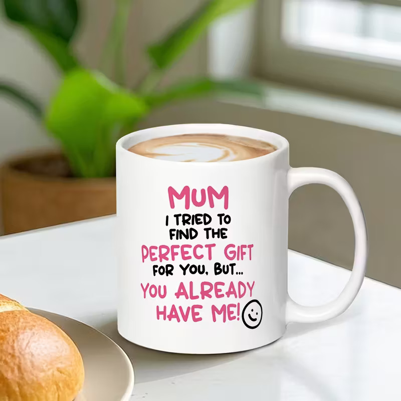 Coffee Tea Font - 1 buah Cangkir Ibu Lucu -