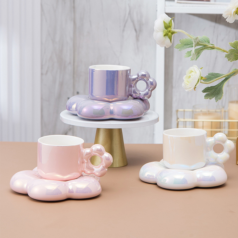 Espresso Cup Saucer - Set cangkir dan piring keramik untuk