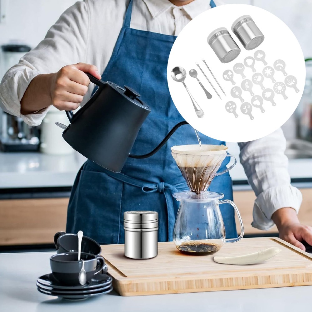 Coffee Stencil Art - Pena Seni Latte Baja Tahan Karat
