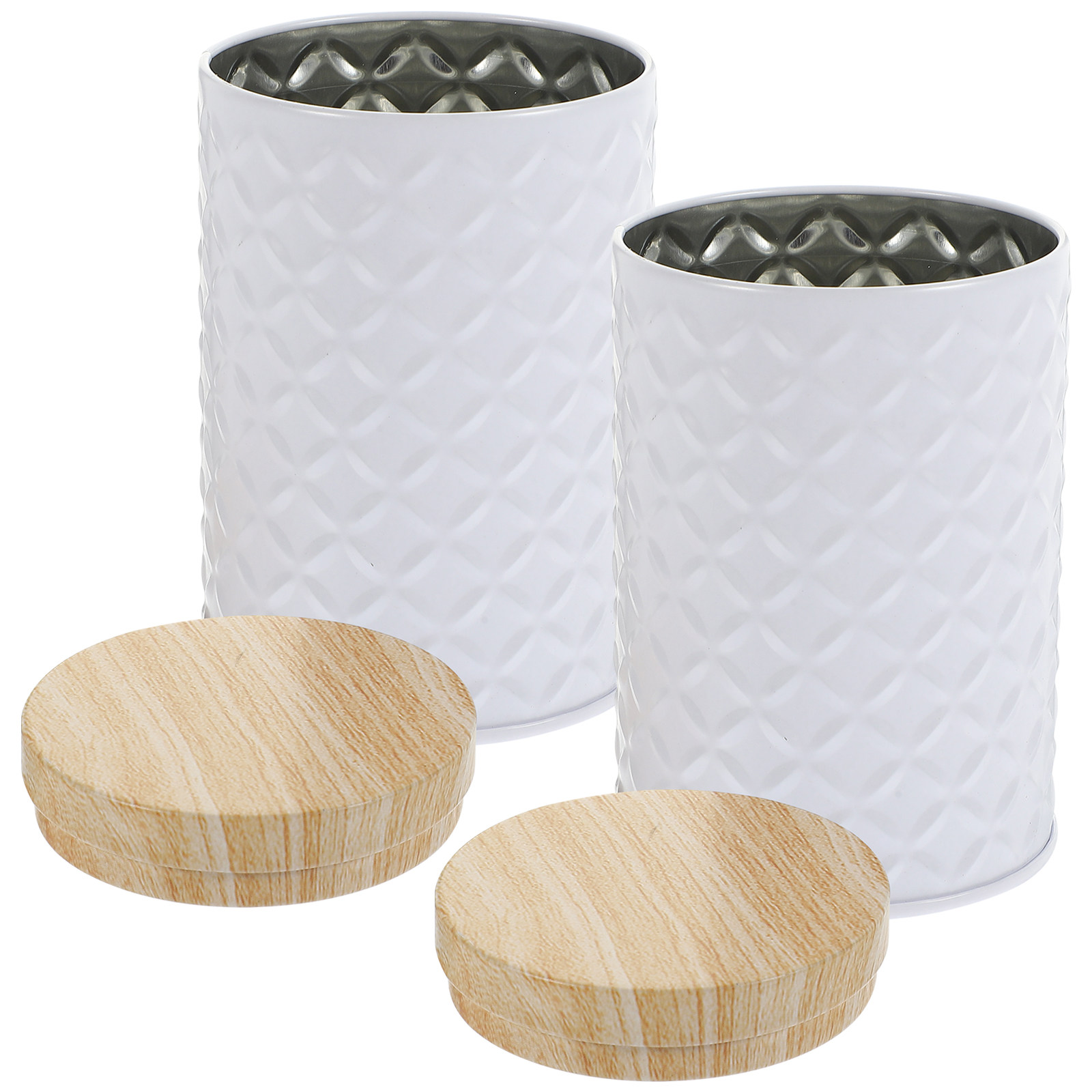 Coffee Tea Jars - 2 Buah Wadah Penyimpanan dari Plat