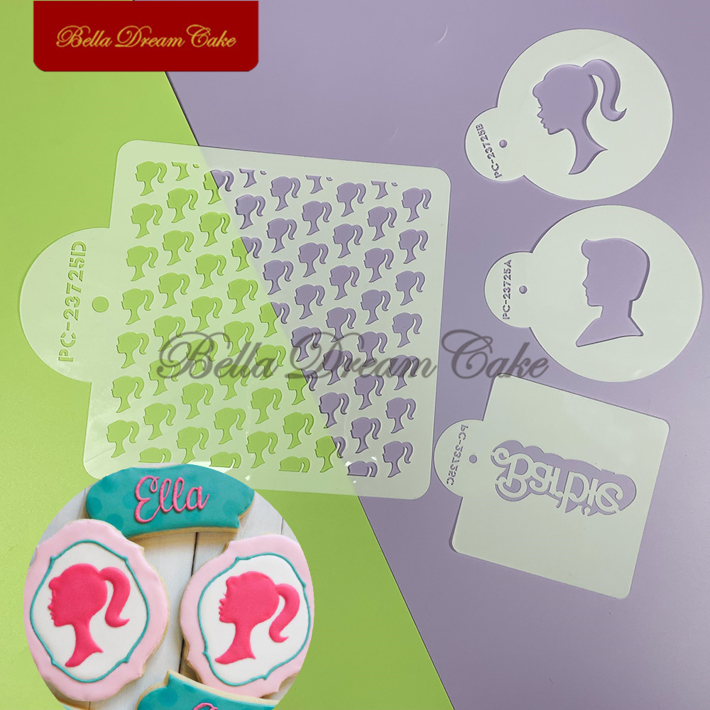Coffee Stencil Art - Cetakan biskuit Fondant hewan peliharaan stensil