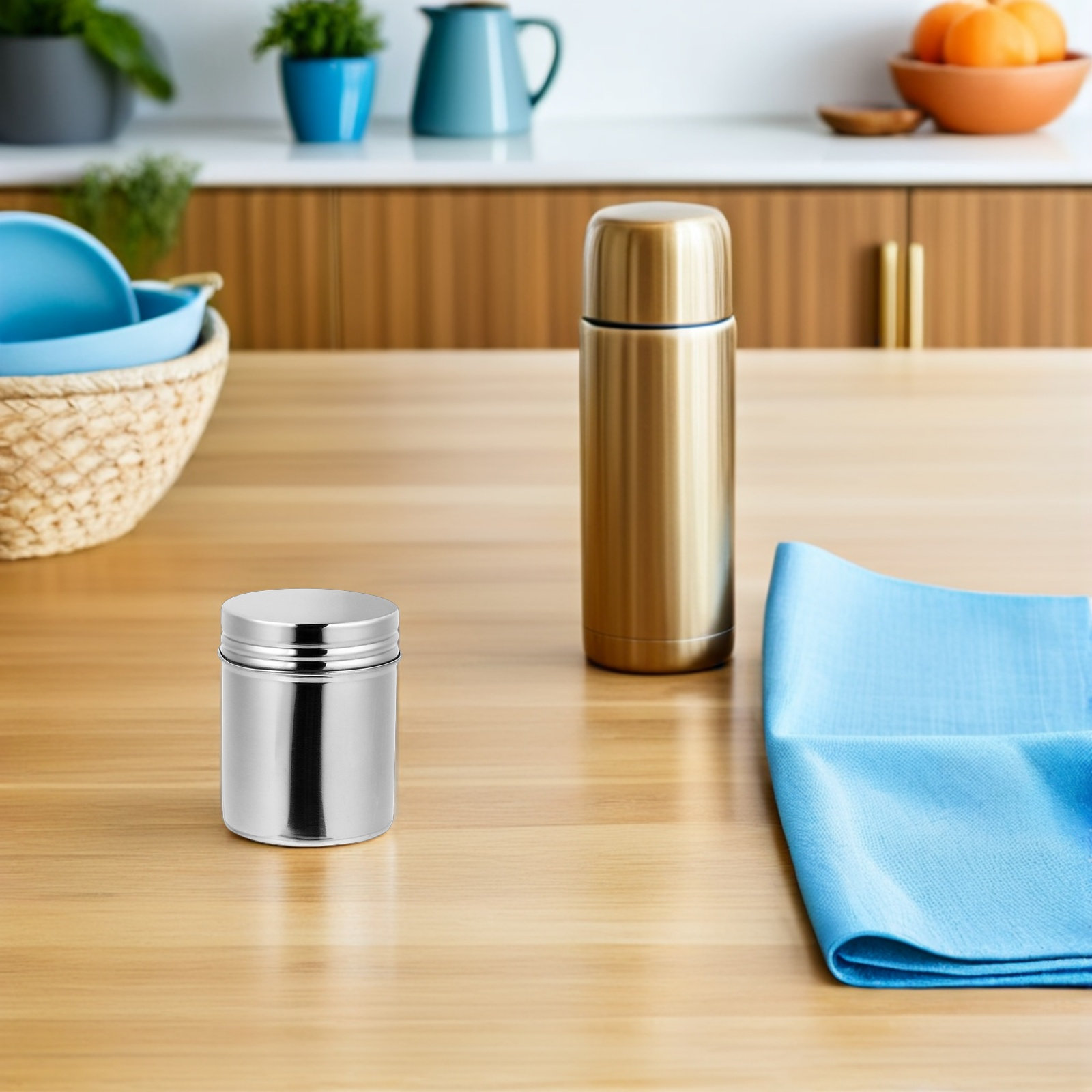 Coffee Tea Jars - 2 Buah Wadah Penyimpanan Makanan Stainless