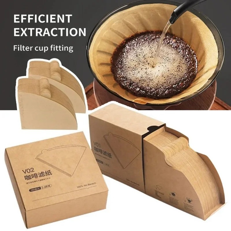 Coffee Tea Paper Cups - Filter Kerucut Wood Pulp 02 untuk
