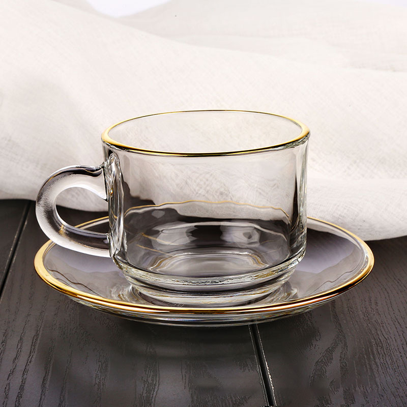Cangkir kopi tepi emas, mug Pa - Espresso Cup Saucer ulasan dan harga