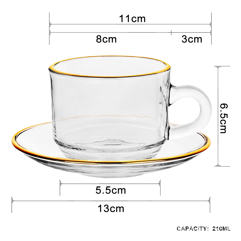 Cangkir kopi tepi emas, mug Pa - Espresso Cup Saucer ulasan dan harga