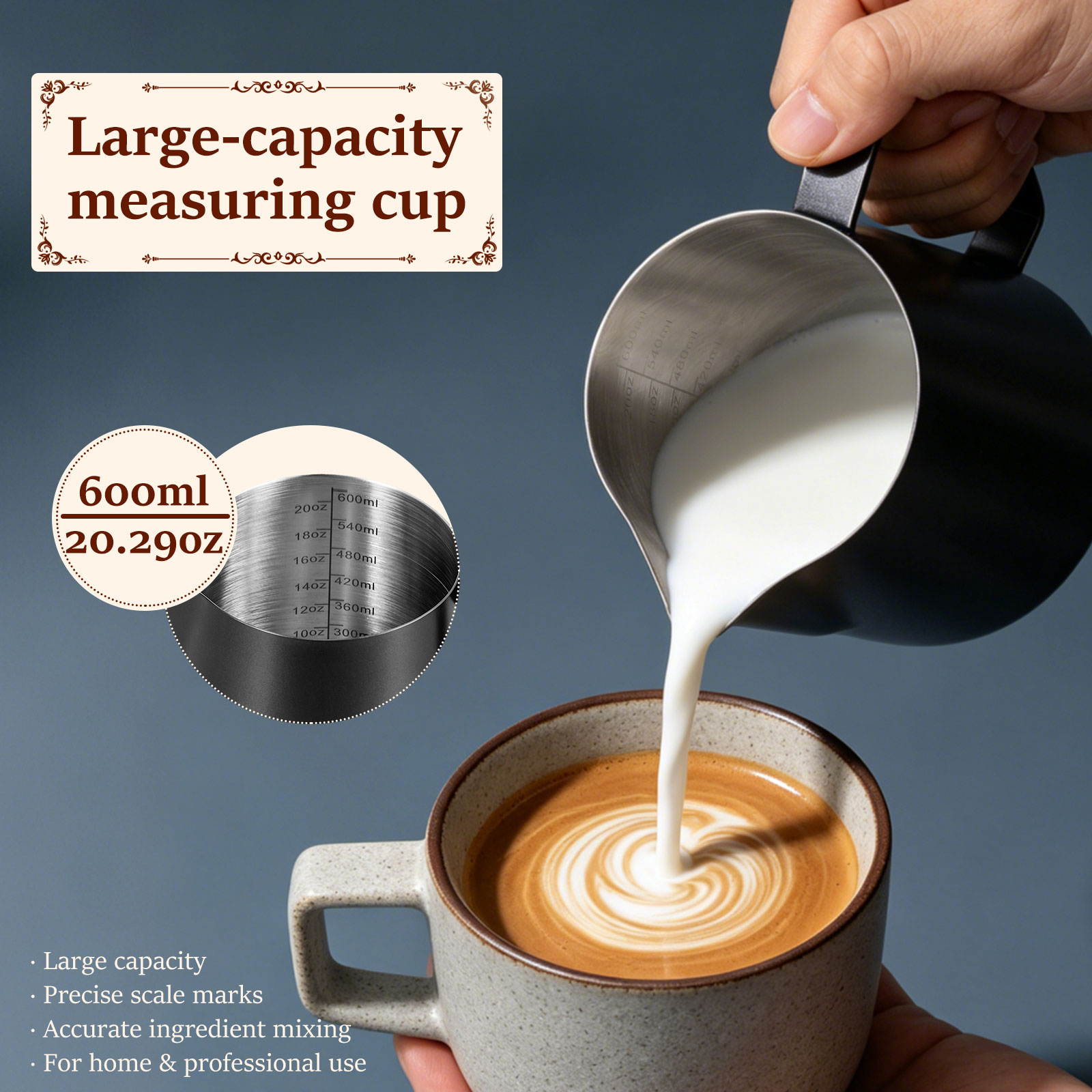 600ml Jug Pembuat Busa Susu St - Barista Milk Jug ulasan dan harga