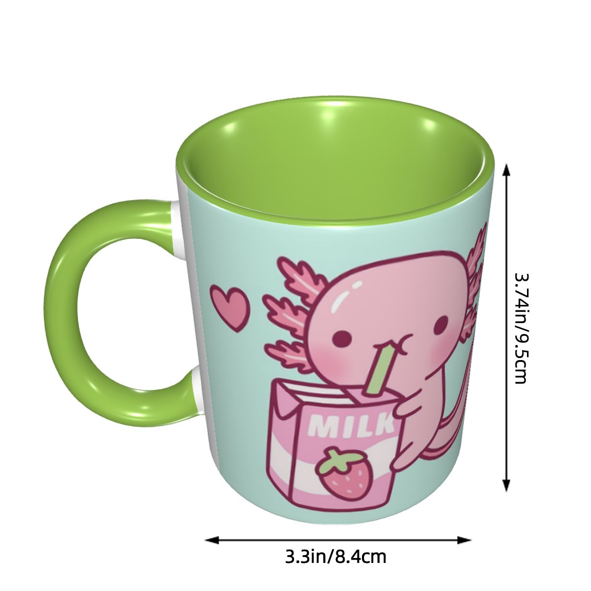 Mug Keramik Doodle Axolotl Luc - Coffee Tea Love ulasan dan harga