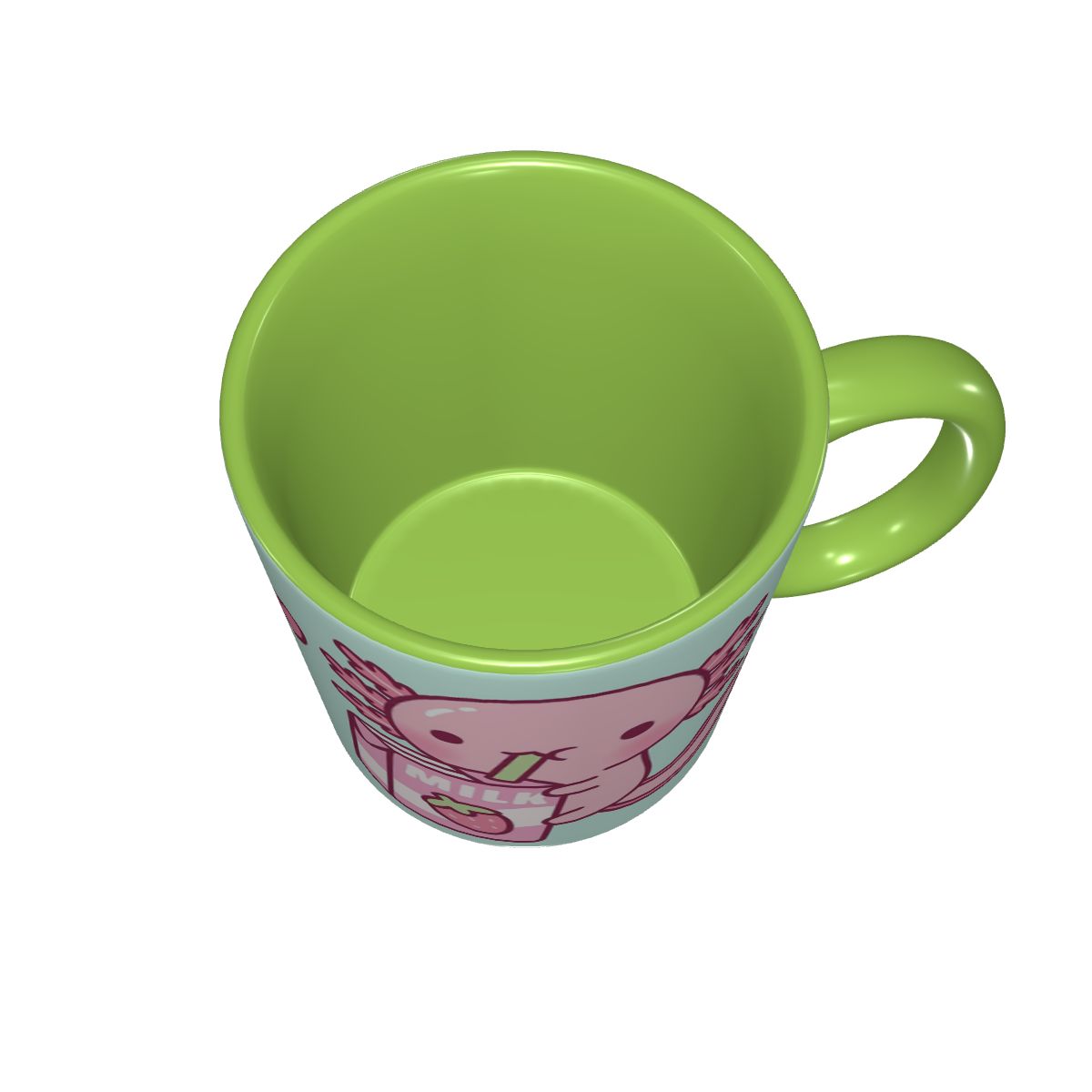 Mug Keramik Doodle Axolotl Luc - Coffee Tea Love ulasan dan harga