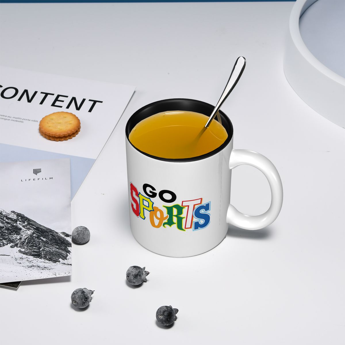 Go Sports Mug Gaya Huruf Berbe - Coffee Tea Font ulasan dan harga