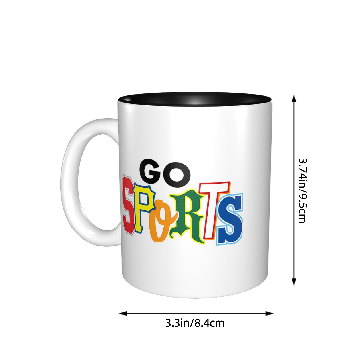 Go Sports Mug Gaya Huruf Berbe - Coffee Tea Font ulasan dan harga