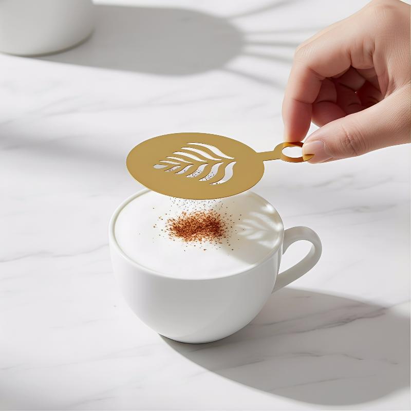 4Pcs Set Stencil Kopi Stainles - Coffee Stencil Art ulasan dan harga