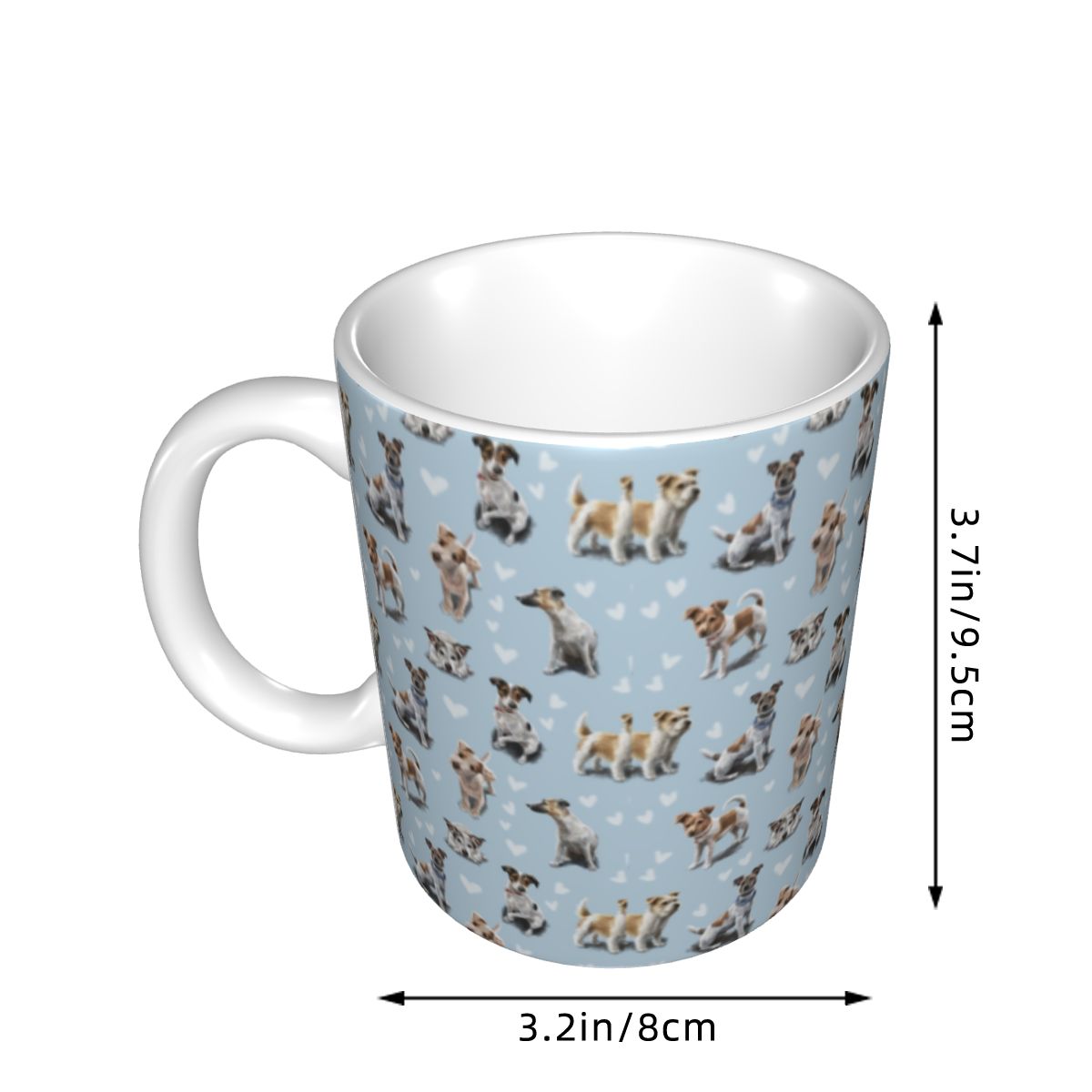 Mug Keramik Anjing Jack Russel - Coffee Tea Love ulasan dan harga