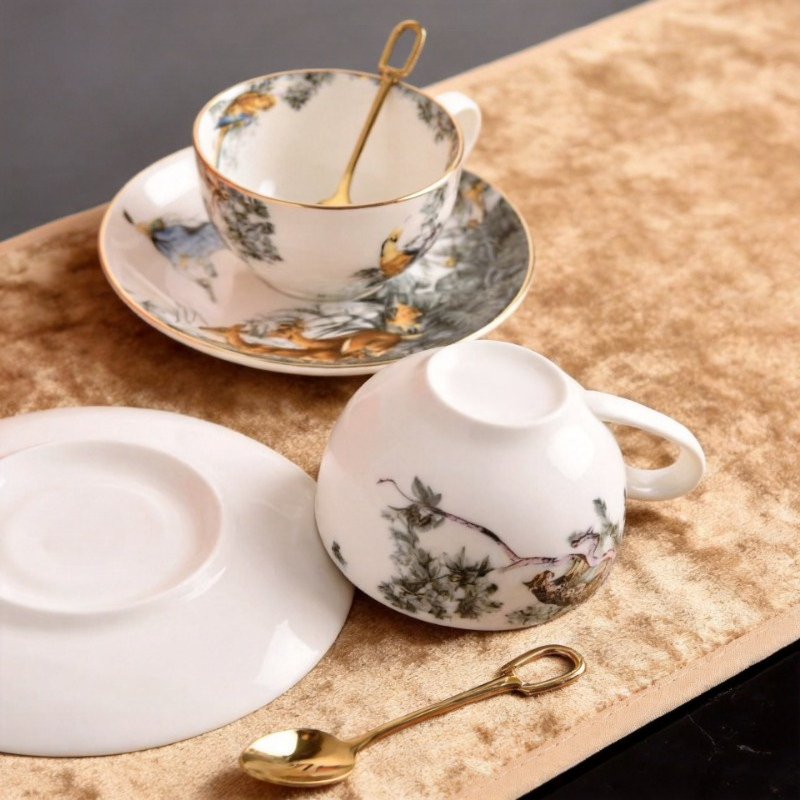 Set Cangkir dan Piring Kopi Mo - Coffee Tea Love ulasan dan harga