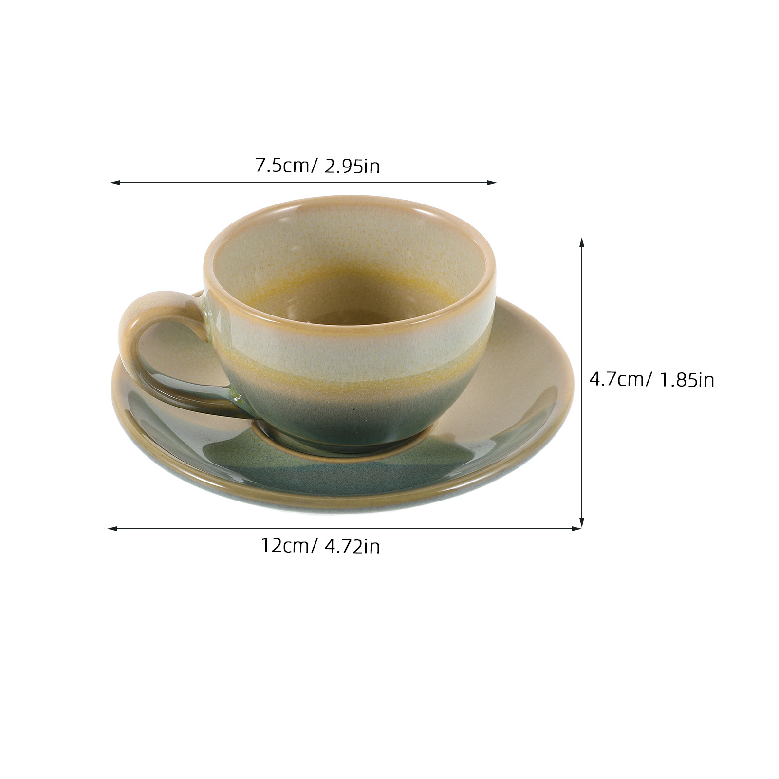 1 Set Cangkir Kopi Keramik Vin - Espresso Cup Saucer ulasan dan harga