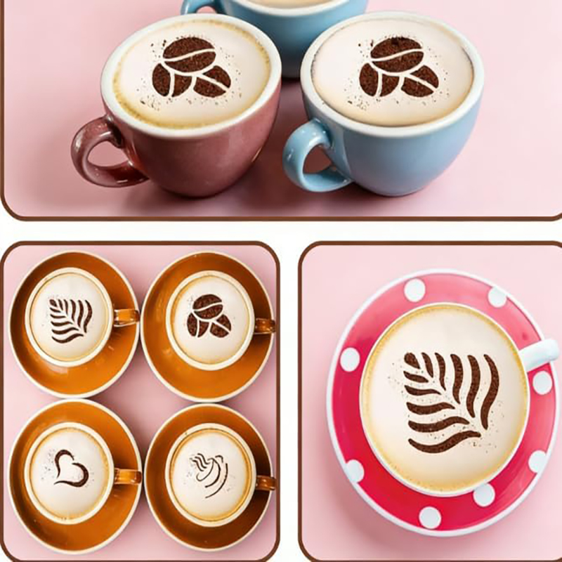 4 Pcs Set Stensil Kopi Stainle - Coffee Stencil Art ulasan dan harga