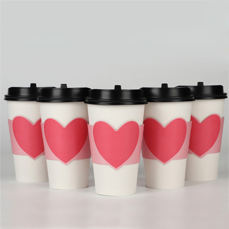 100Pcs Disposable Cup Lengan u - Coffee Tea Paper Cups ulasan dan harga