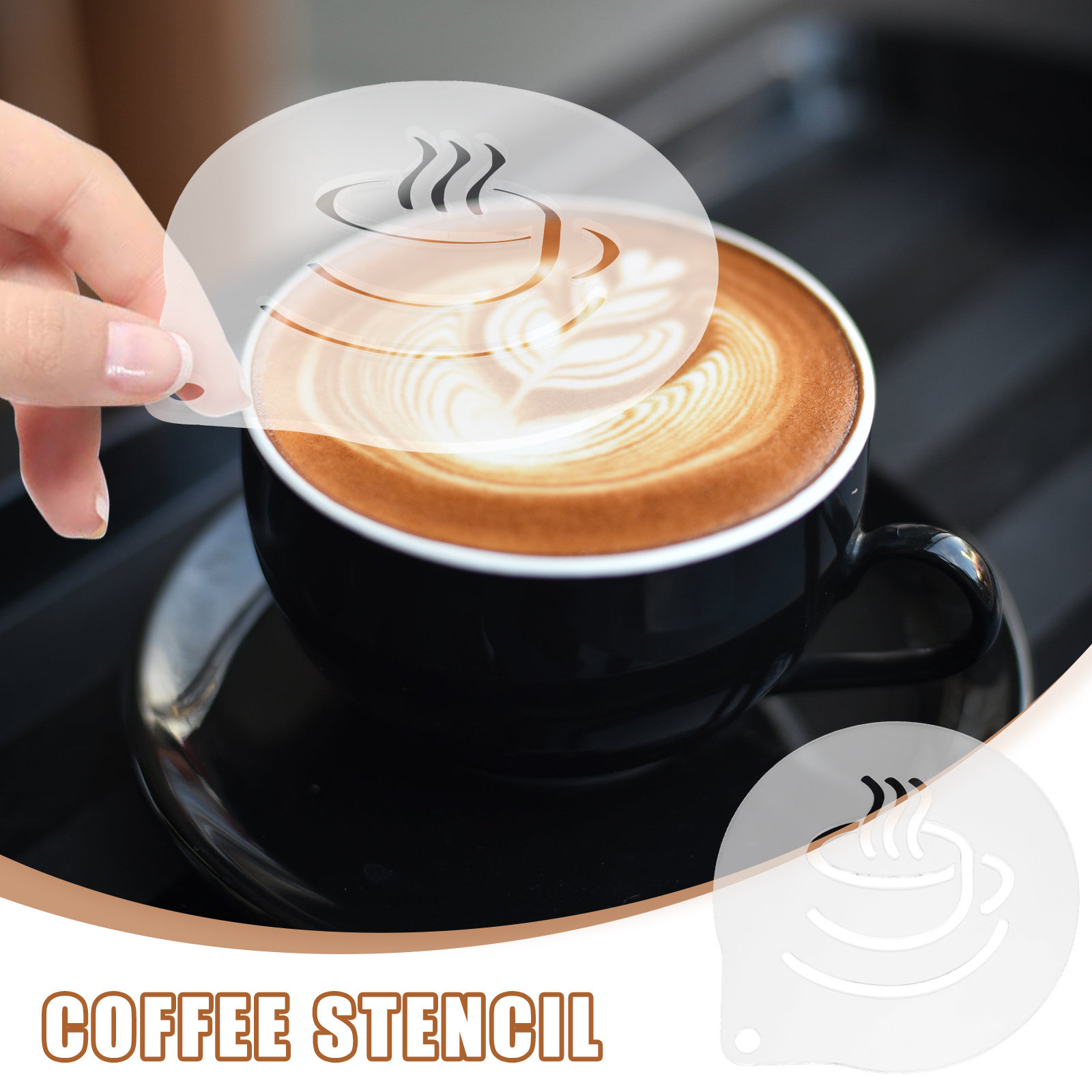 Stensil Kopi Akrilik Ringan un - Coffee Stencil Art ulasan dan harga