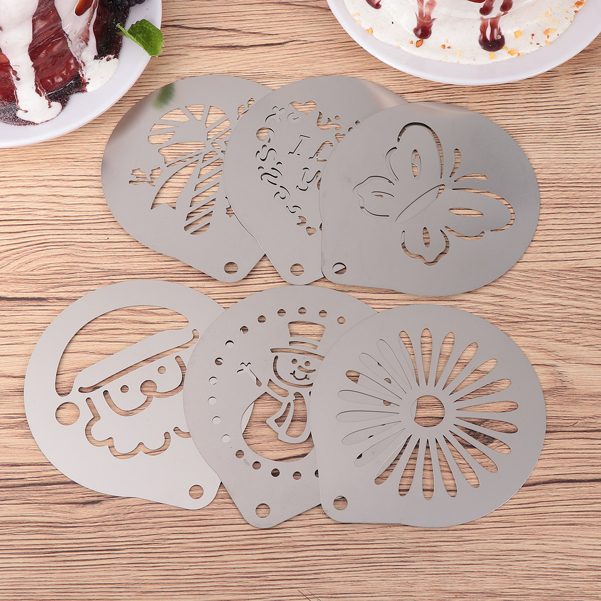 1Set Stensil Kopi Baja Tahan K - Coffee Stencil Art ulasan dan harga