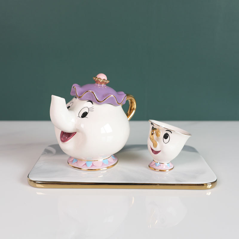 Teko Teh Kartun Beauty And The - Coffee Tea Jars ulasan dan harga