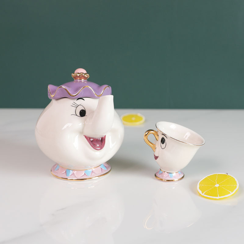 Teko Teh Kartun Beauty And The - Coffee Tea Jars ulasan dan harga
