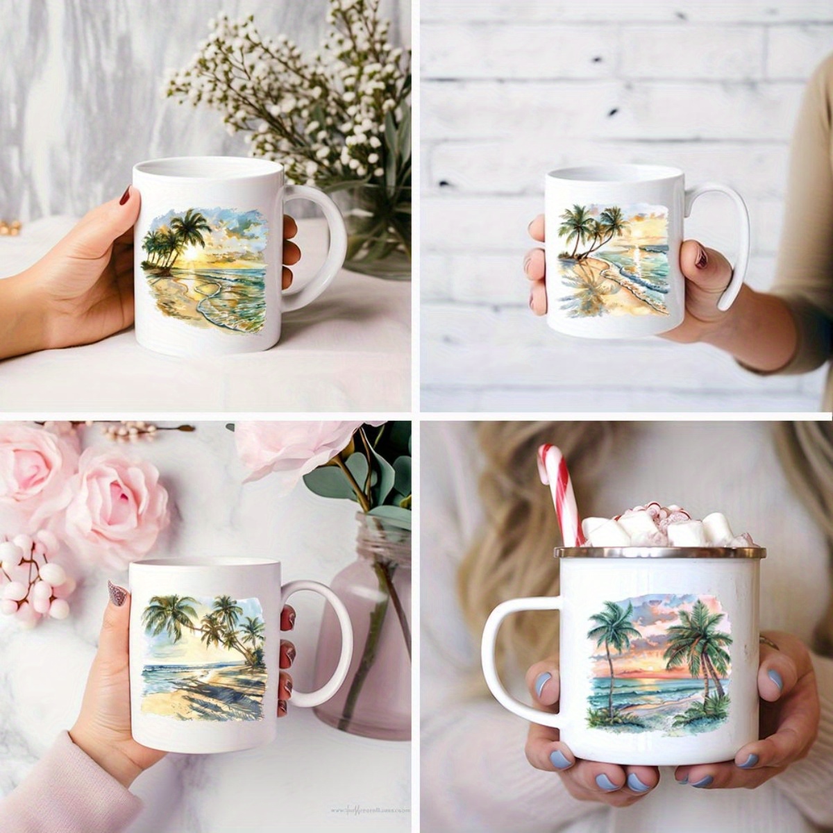 24 Buah/Set Stiker Pembungkus  - Coffee Tea Paper Cups ulasan dan harga