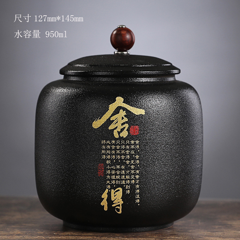Keramik Hitam Kaleng Teh Terse - Coffee Tea Font ulasan dan harga