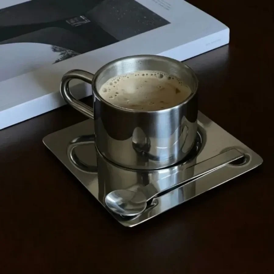 Mug Nordic minimalis 3 buah Se - Espresso Cup Saucer ulasan dan harga