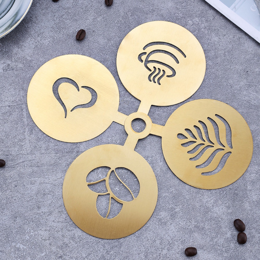 4 Buah Stensil Kopi Latte Baja - Coffee Stencil Art ulasan dan harga