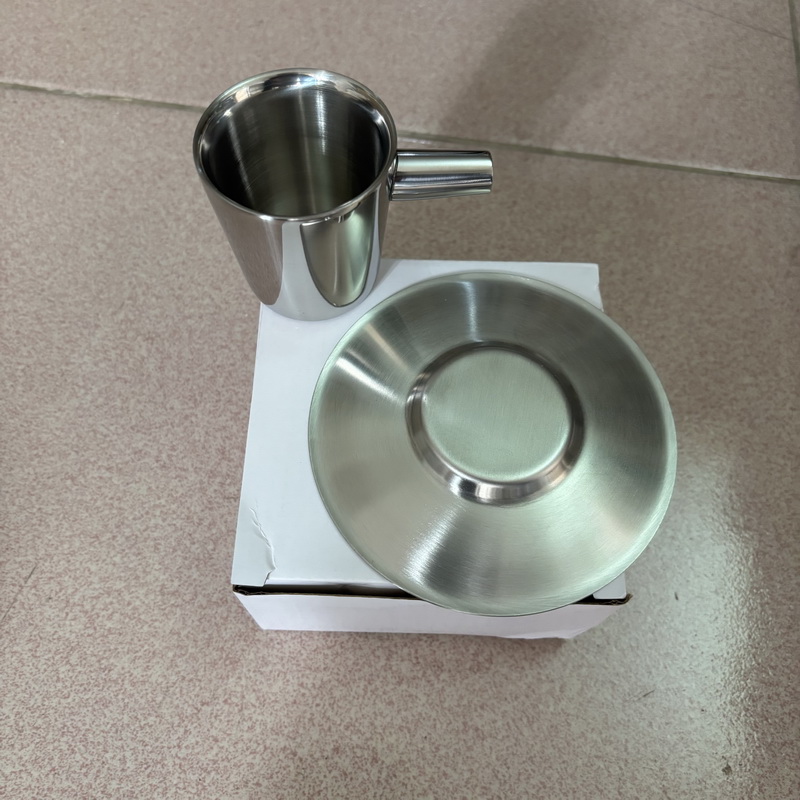 2 Pak Cangkir Kopi Stainless S - Espresso Cup Saucer ulasan dan harga