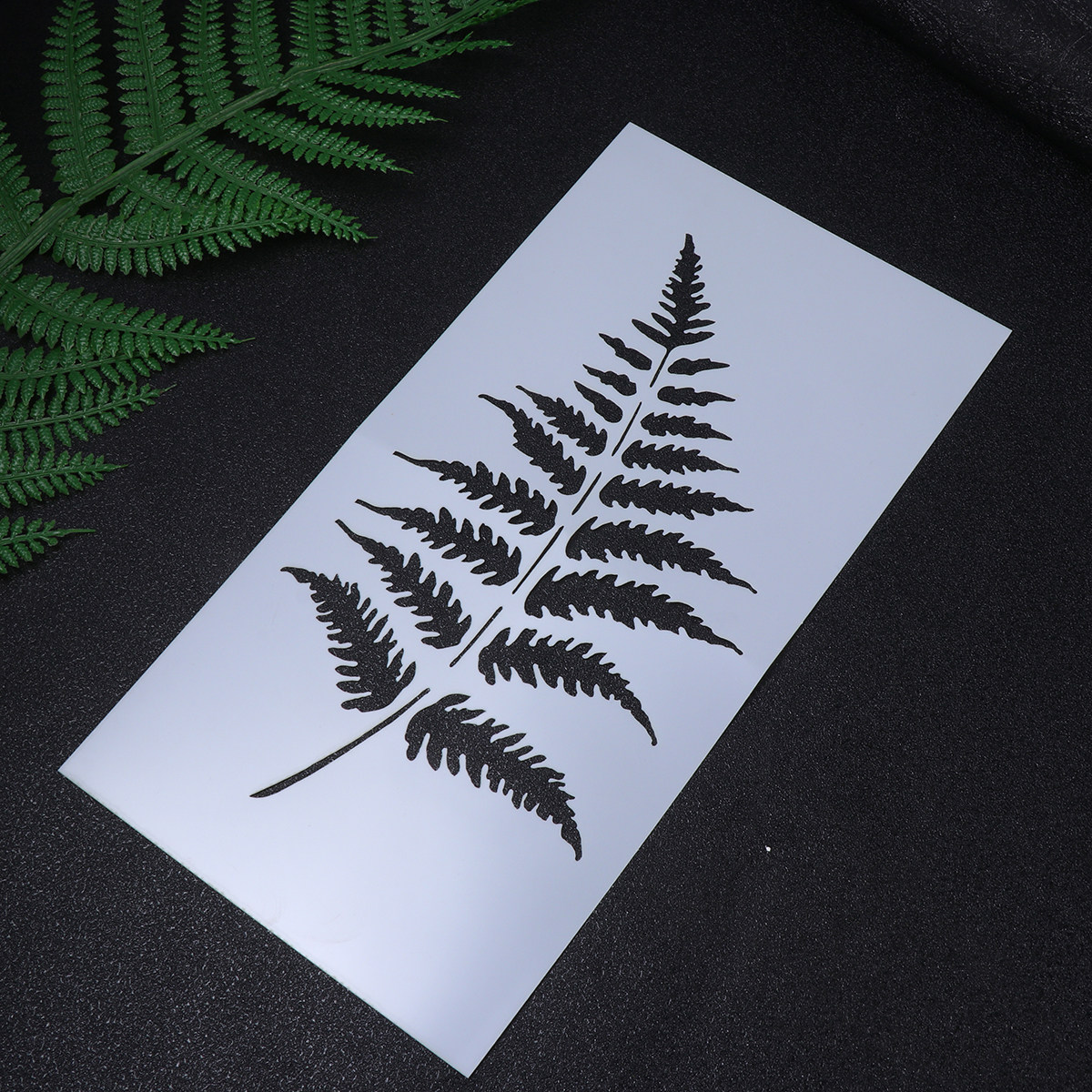5Pcs Set Stensil Daun Tanaman  - Coffee Stencil Art ulasan dan harga