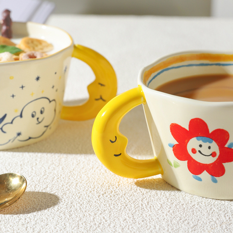 Mug keramik lukisan tangan ind - Coffee Tea Love ulasan dan harga