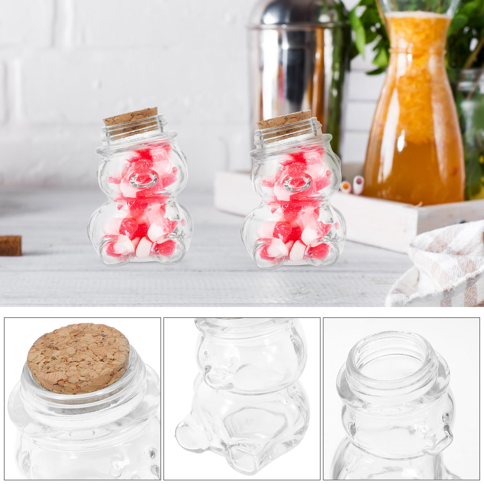 4 Buah Set Toples Permen Kaca  - Coffee Tea Jars ulasan dan harga