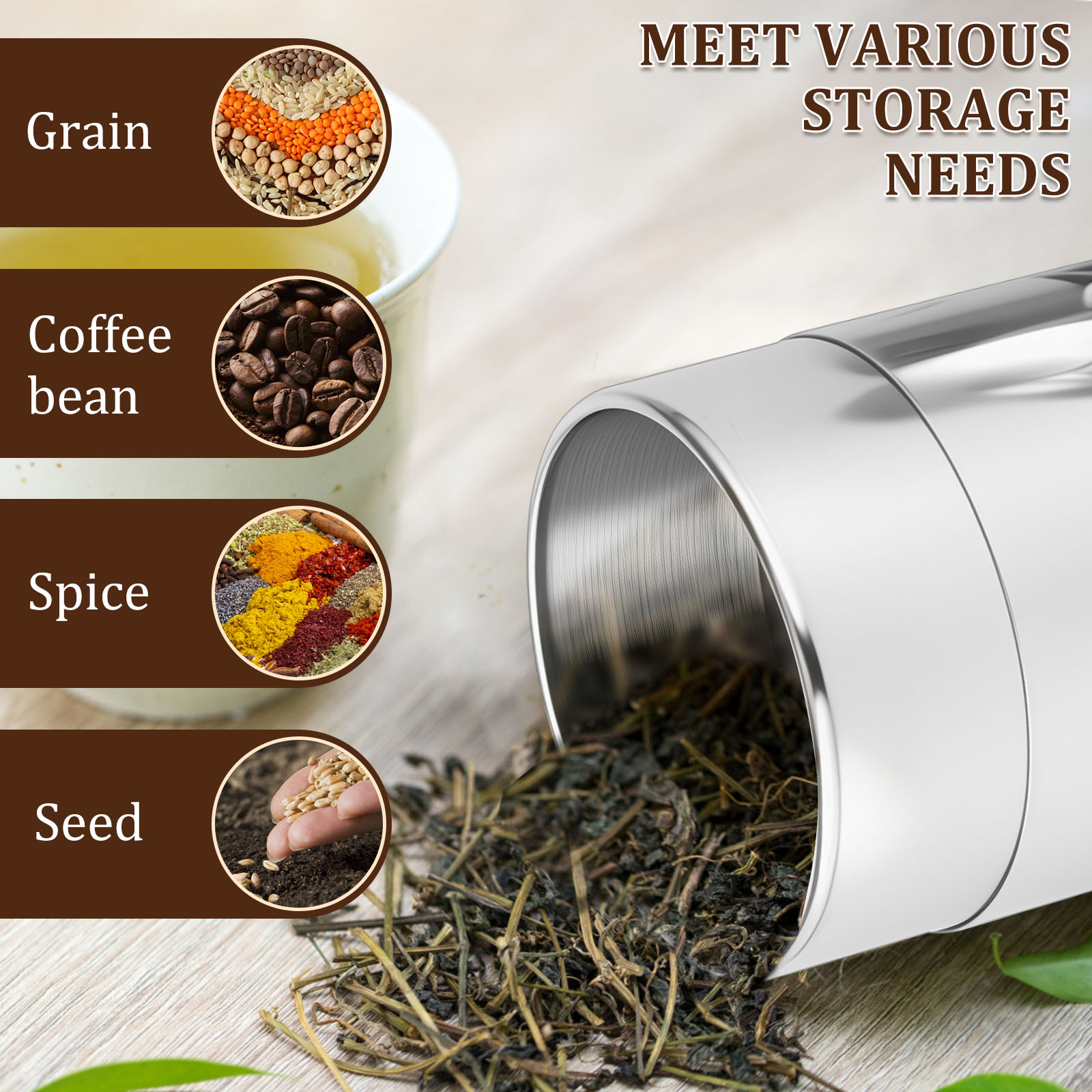 Kaleng Kaleng Daun Teh Baja Ta - Coffee Tea Bean Leaf ulasan dan harga