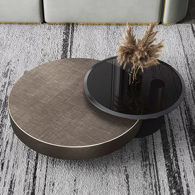 Meja Samping Bundar Modern dar - Coffee And Tea Glass ulasan dan harga