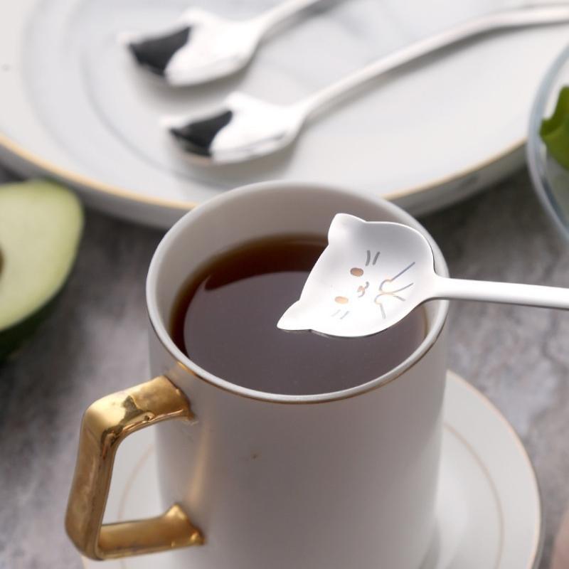 Sendok Kucing Lucu dari Baja T - Coffee Tea Uses ulasan dan harga
