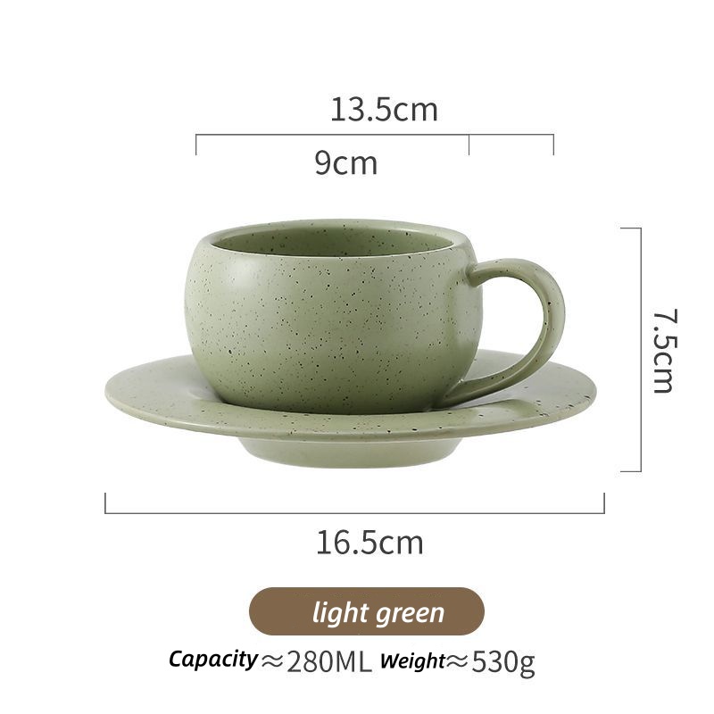 280ML Cangkir Kopi Keramik Vin - Espresso Cup Saucer ulasan dan harga