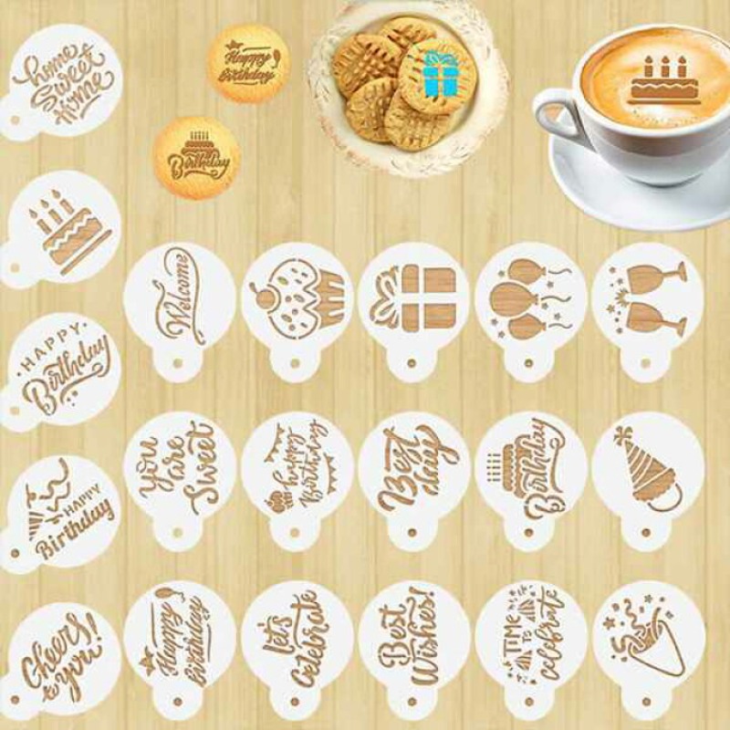 Set Stencil Latte Art Profesio - Coffee Stencil Art ulasan dan harga