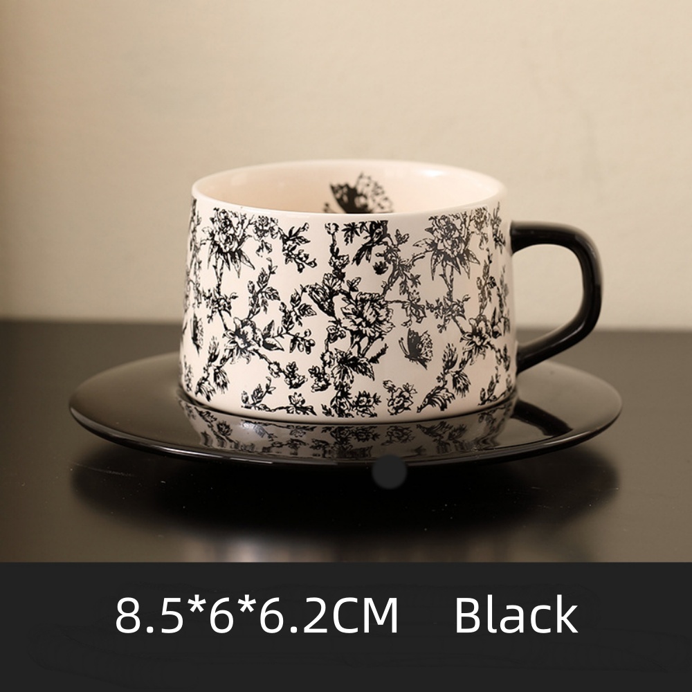 Cangkir Kopi Motif Bunga Vinta - Espresso Cup Saucer ulasan dan harga