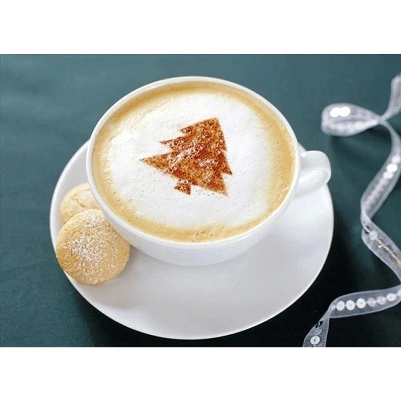 16 Buah Stensil Seni Kopi Alat - Coffee Stencil Art ulasan dan harga