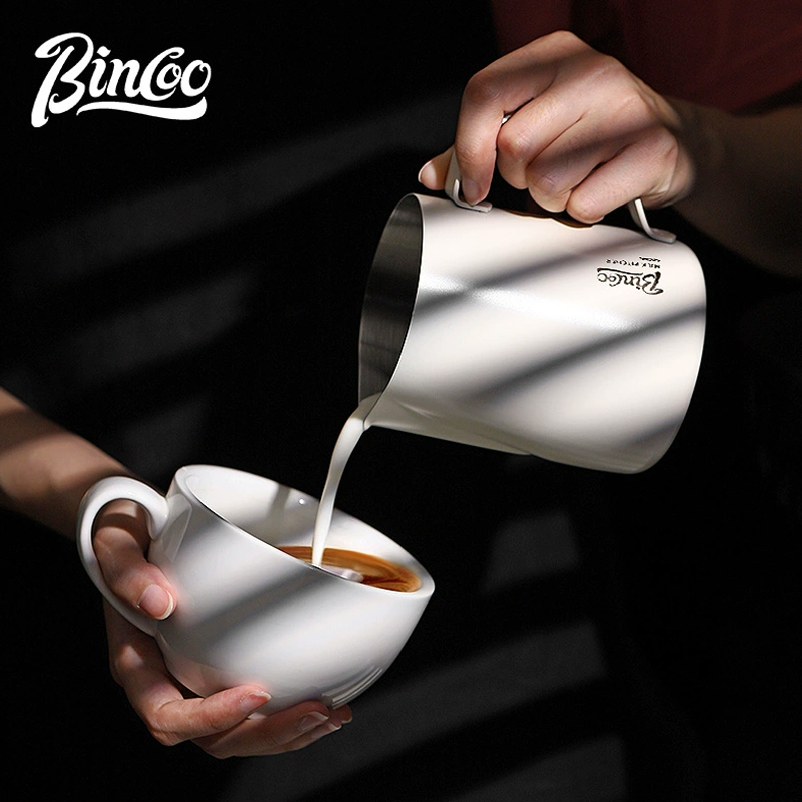 BINCOO 350/600ML Kendi Teko Bu - Barista Milk Jug ulasan dan harga