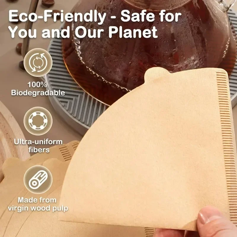 Filter Kerucut Wood Pulp 02 un - Coffee Tea Paper Cups ulasan dan harga