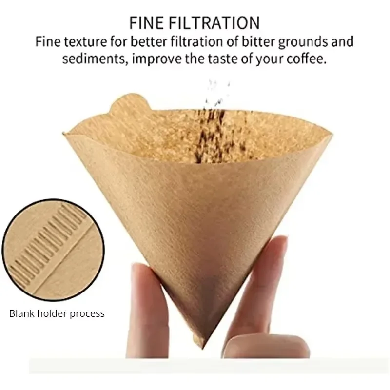 Filter Kerucut Wood Pulp 02 un - Coffee Tea Paper Cups ulasan dan harga